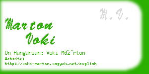 marton voki business card